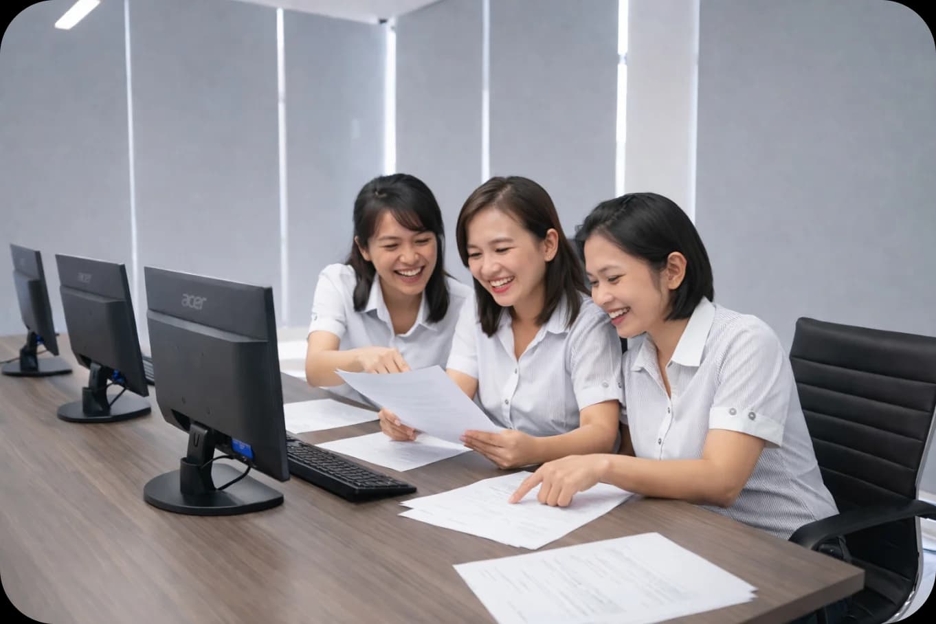 Staff member ready to assist with work permit renewal